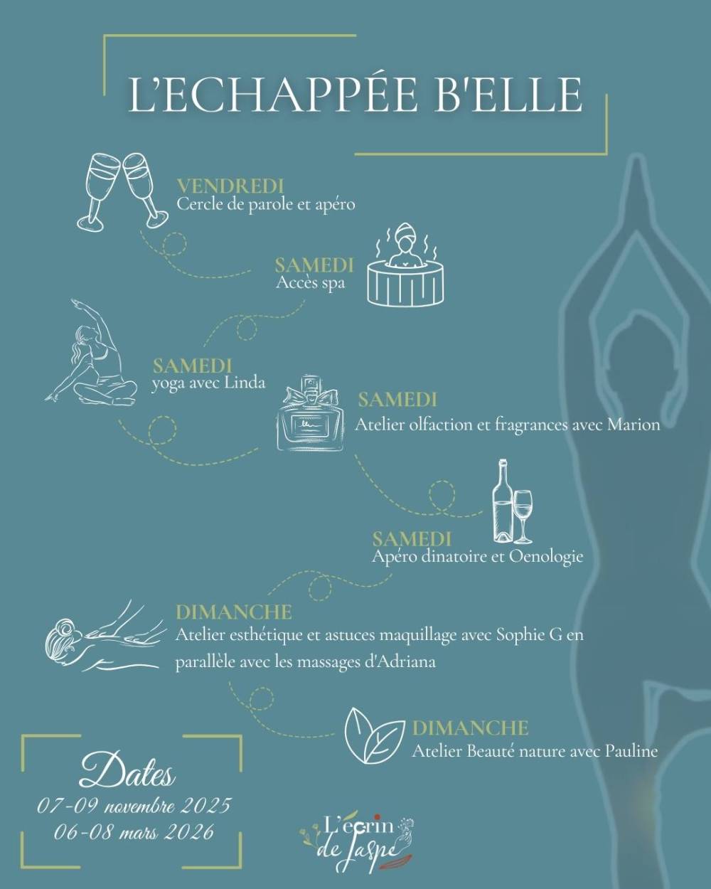 Séjours femmes détente et beauté : l'ECHAPPEE B'ELLE