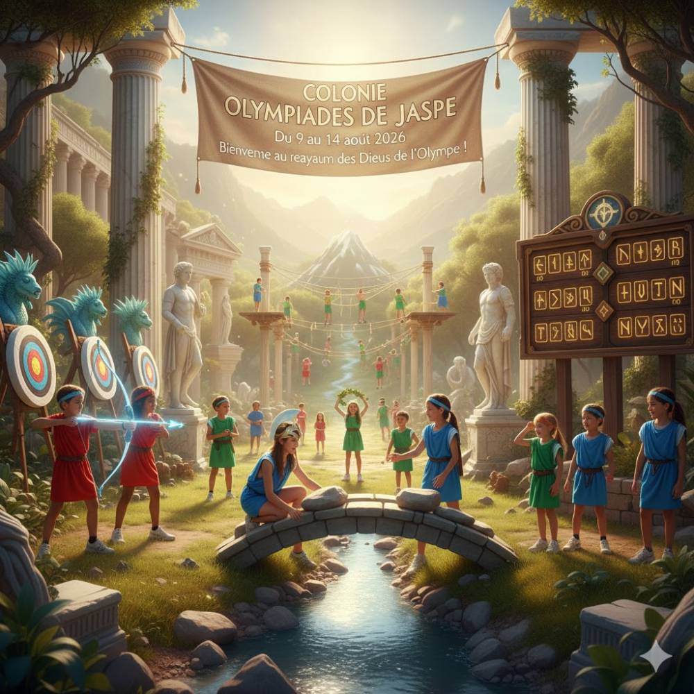 Colo les Olympiades de Jaspe (8-15 ans) du 9 soir au 14 août 2026