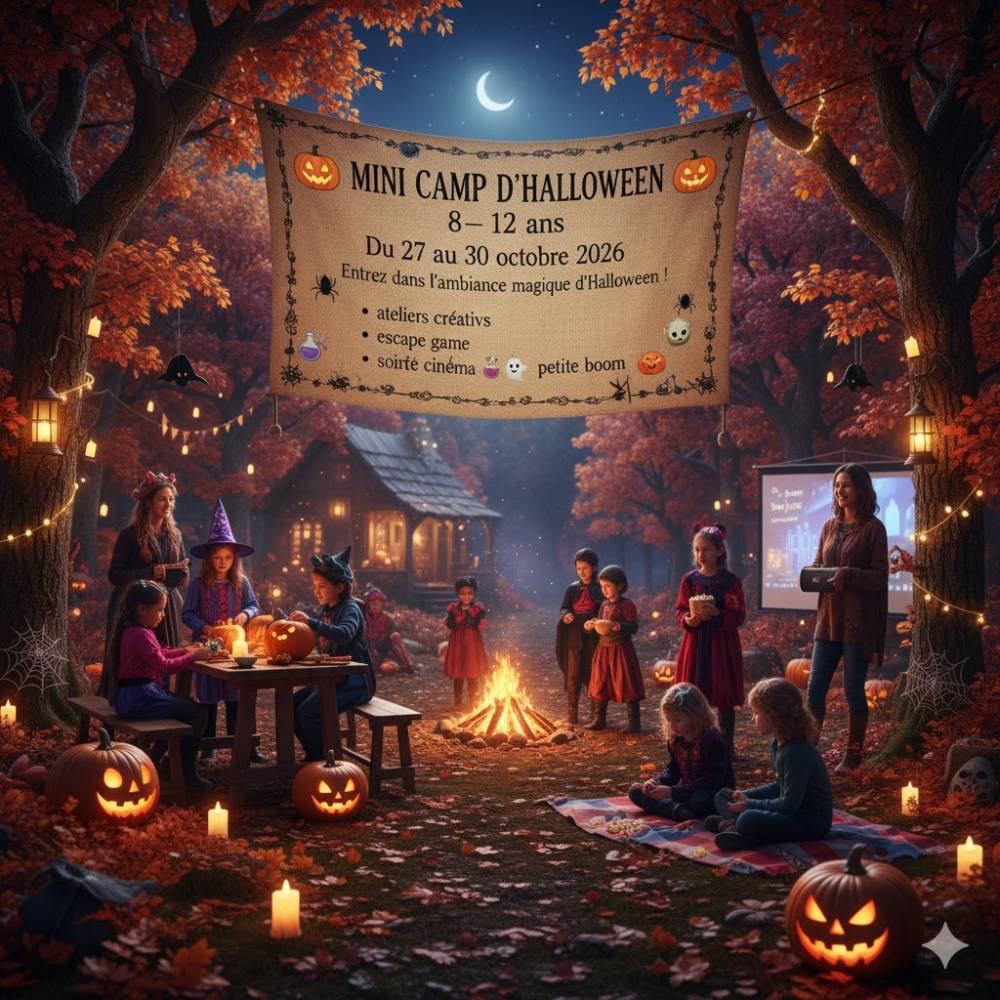 Mini Camp d'Halloween (8-12 ans) du 27 soir au 30 octobre 2026