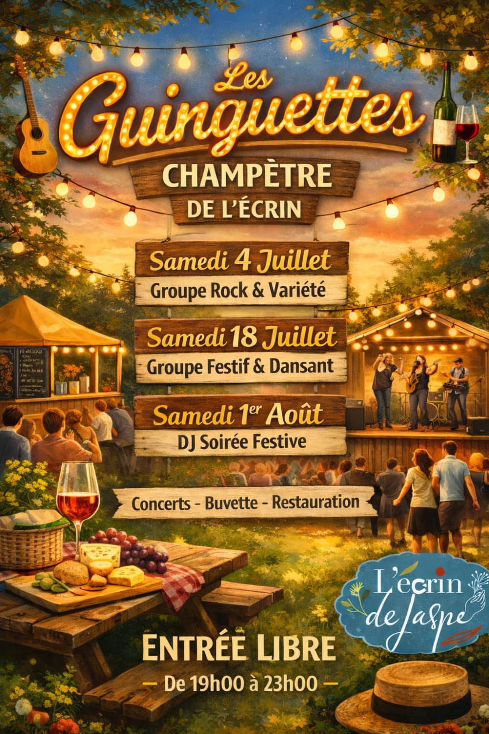 Les guinguettes d'été à l'Écrin